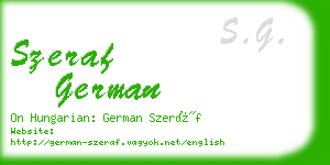 szeraf german business card